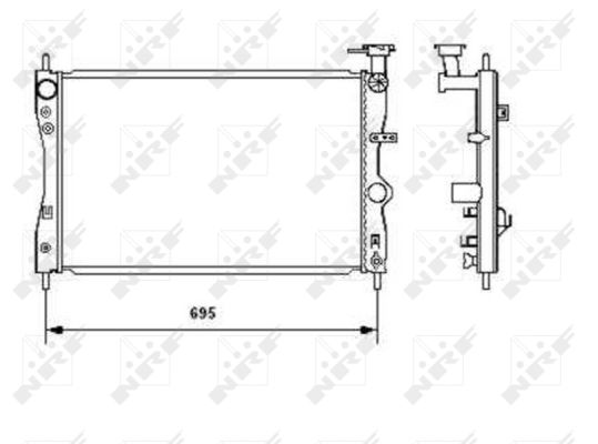 Radiator, engine cooling - 53464 NRF
