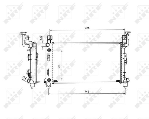 Radiatore, Raffreddamento motore - 53501 NRF