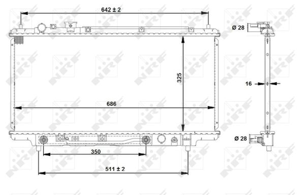 Radiatore, Raffreddamento motore - 53519 NRF