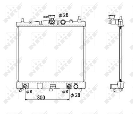 Radiator, engine cooling - 53535 NRF