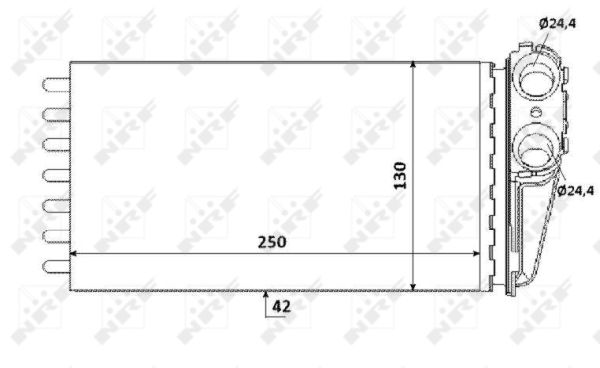 Heat Exchanger, interior heating - 53560 NRF