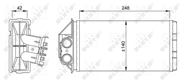 Теплообменник, отопление салона - 53561 NRF