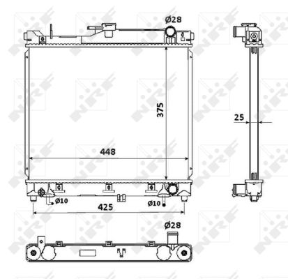 Radiator, engine cooling - 53569 NRF