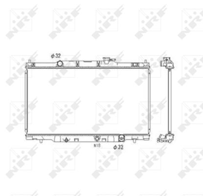 Radiator, engine cooling - 53573 NRF