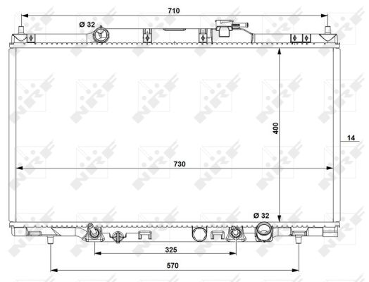 Radiatore, Raffreddamento motore - 53574 NRF