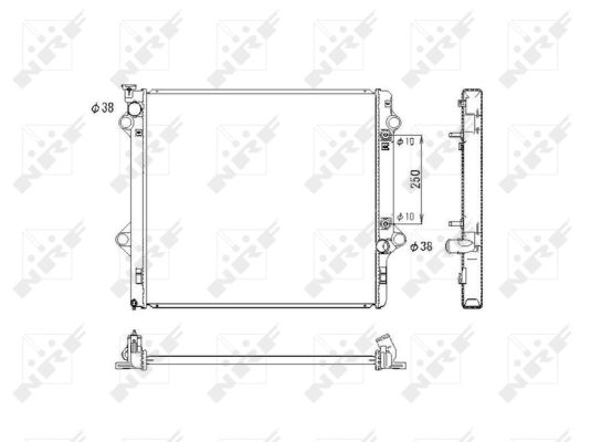 Radiatore, Raffreddamento motore - 53575 NRF