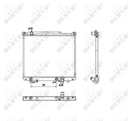 Radiatore, Raffreddamento motore - 53576 NRF