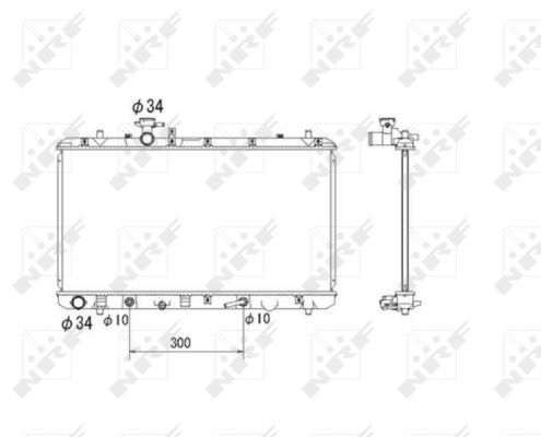 Radiator, engine cooling - 53580 NRF