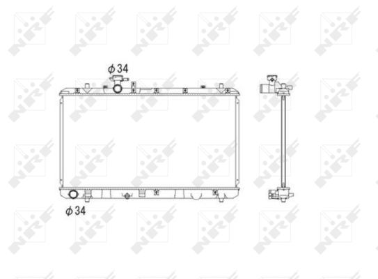 Radiator, engine cooling - 53581 NRF