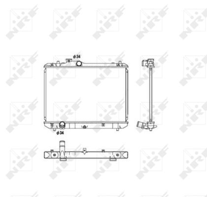 Radiator, engine cooling - 53582 NRF