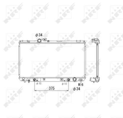 Radiator, engine cooling - 53586 NRF