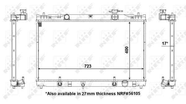 Radiator, engine cooling - 53587 NRF