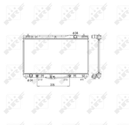 Radiator, engine cooling - 53588 NRF