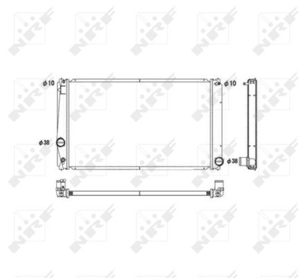 Radiator, engine cooling - 53589 NRF