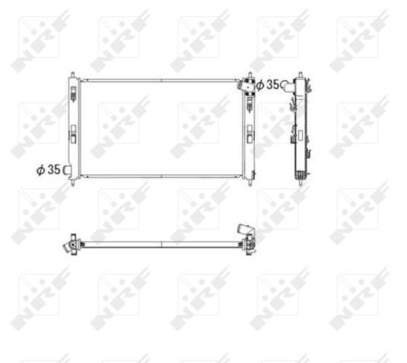 Radiator, engine cooling - 53593 NRF