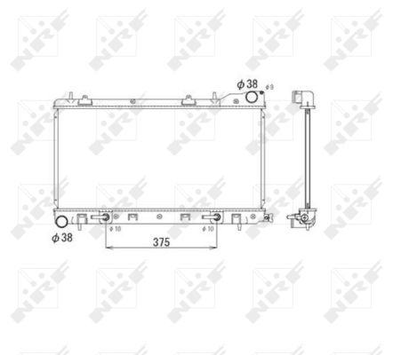 Radiator, engine cooling - 53596 NRF