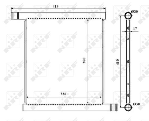 Radiator, engine cooling - 53598 NRF