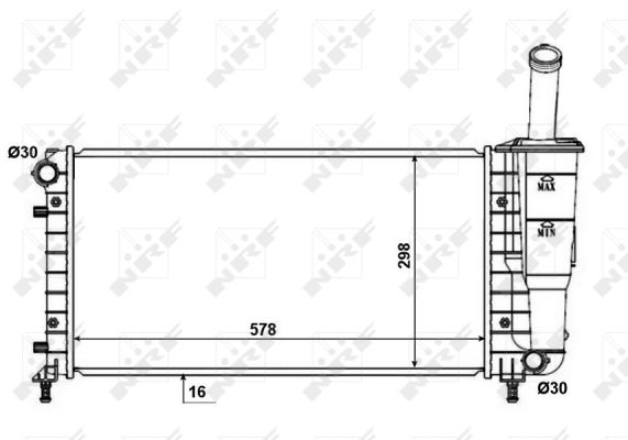 Radiator, engine cooling - 53601 NRF