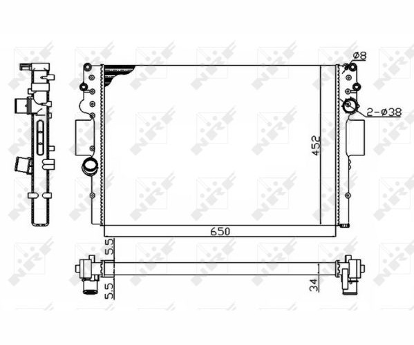 Kühler, Motorkühlung - 53614A NRF