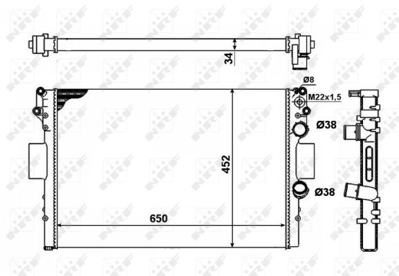 Radiator, engine cooling - 53623A NRF