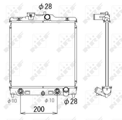 Radiatore, Raffreddamento motore - 536355 NRF