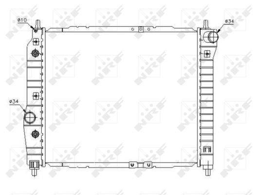 Radiator, engine cooling - 53638 NRF