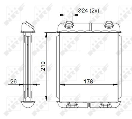 Heat Exchanger, interior heating - 53669 NRF