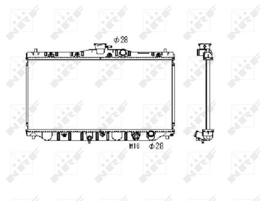 Radiator, engine cooling - 536711 NRF