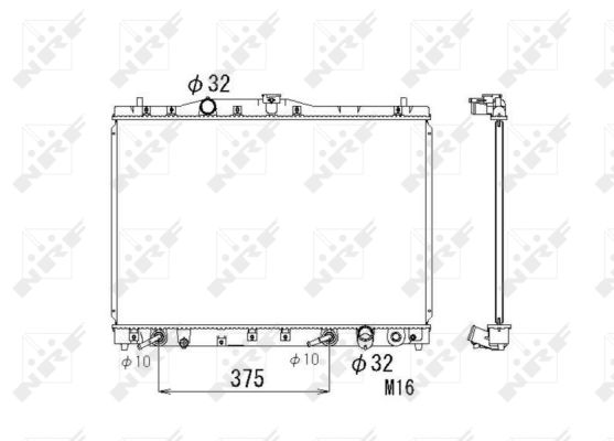 Radiator, engine cooling - 53677 NRF