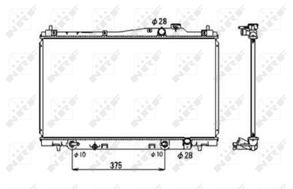 Radiatore, Raffreddamento motore - 53678 NRF