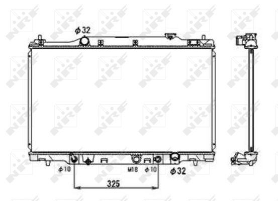 Radiator, engine cooling - 53679 NRF
