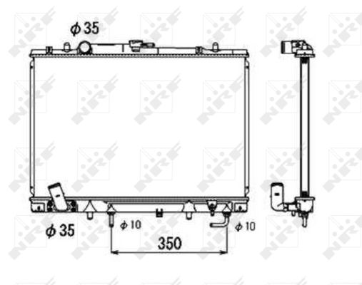 Radiator, engine cooling - 53687 NRF