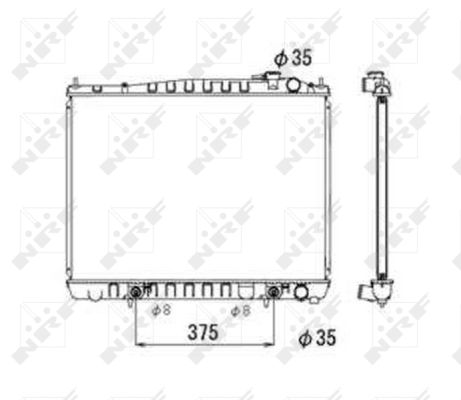 Radiator, engine cooling - 53694 NRF