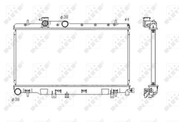 Radiator, engine cooling - 53697 NRF