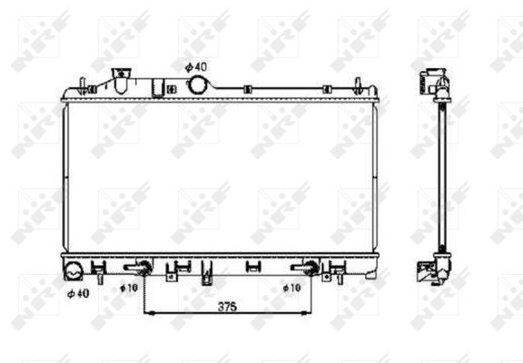 Radiator, engine cooling - 53700 NRF