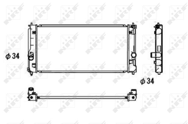 Radiatore, Raffreddamento motore - 53709 NRF