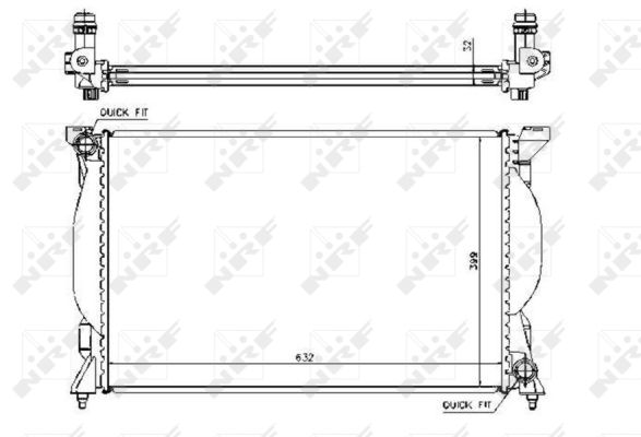 Radiator, engine cooling - 53720 NRF