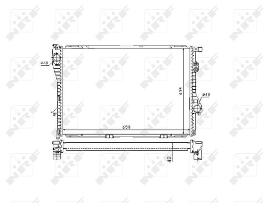 Radiator, engine cooling - 53721 NRF
