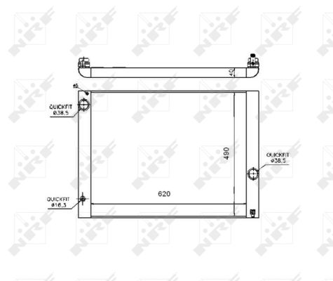 Radiator, engine cooling - 53724 NRF