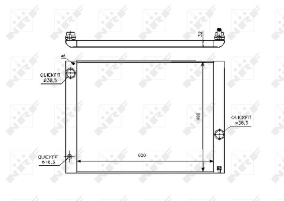 Radiatore, Raffreddamento motore - 53728 NRF