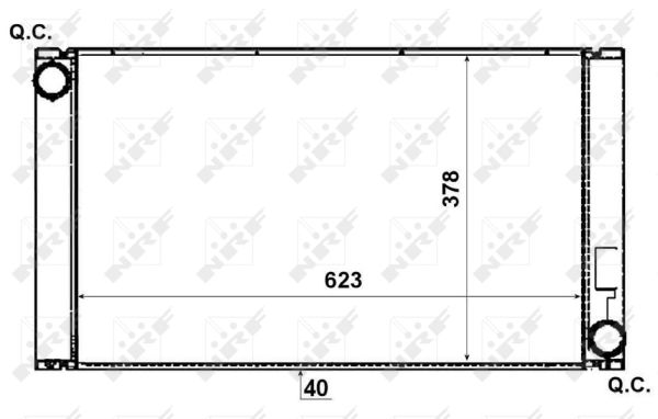 Radiator, engine cooling - 53731 NRF
