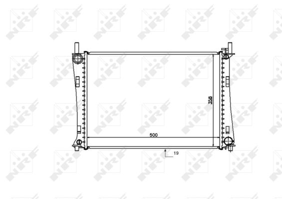 Radiator, engine cooling - 53740 NRF