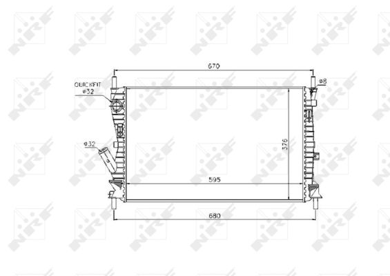 Radiator, engine cooling - 53743 NRF