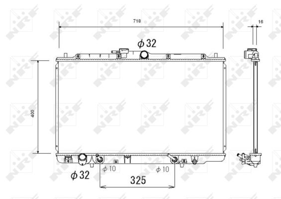 Radiator, engine cooling - 53744 NRF