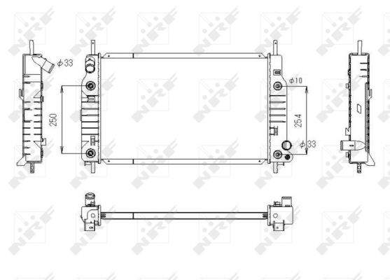 Radiator, engine cooling - 53748 NRF