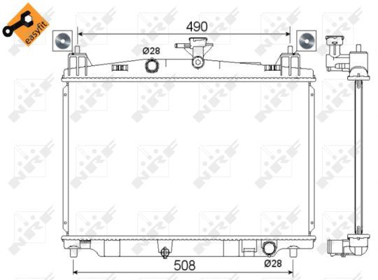 Radiator, engine cooling - 53751 NRF