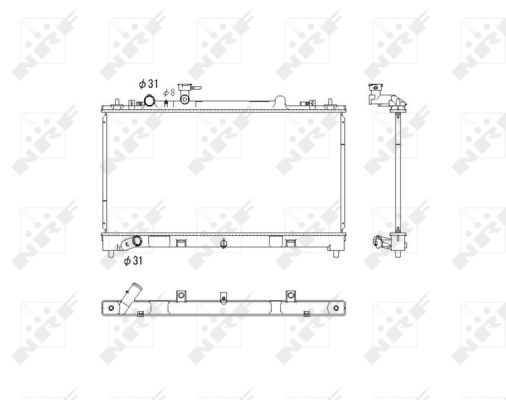Radiatore, Raffreddamento motore - 53752 NRF