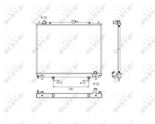 Radiator, engine cooling - 53754 NRF