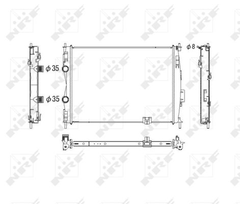 Radiator, engine cooling - 53755 NRF