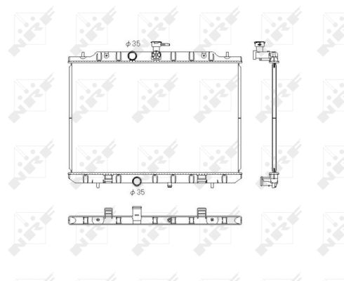 Radiator, engine cooling - 53762 NRF
